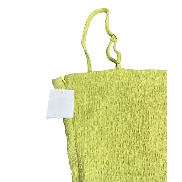 4th & Reckless Y2K Rita Textured Stretch Smocked Midi Dress Sz S Key Lime NWT - Picture 4 of 7
